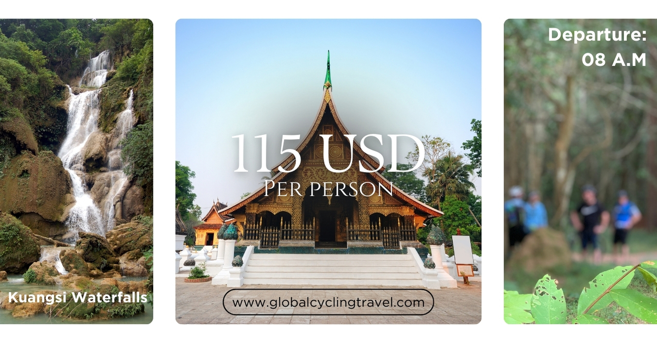 Fullday Cycling:  Luang Prabang Unesco & Kuangsi Waterfalls