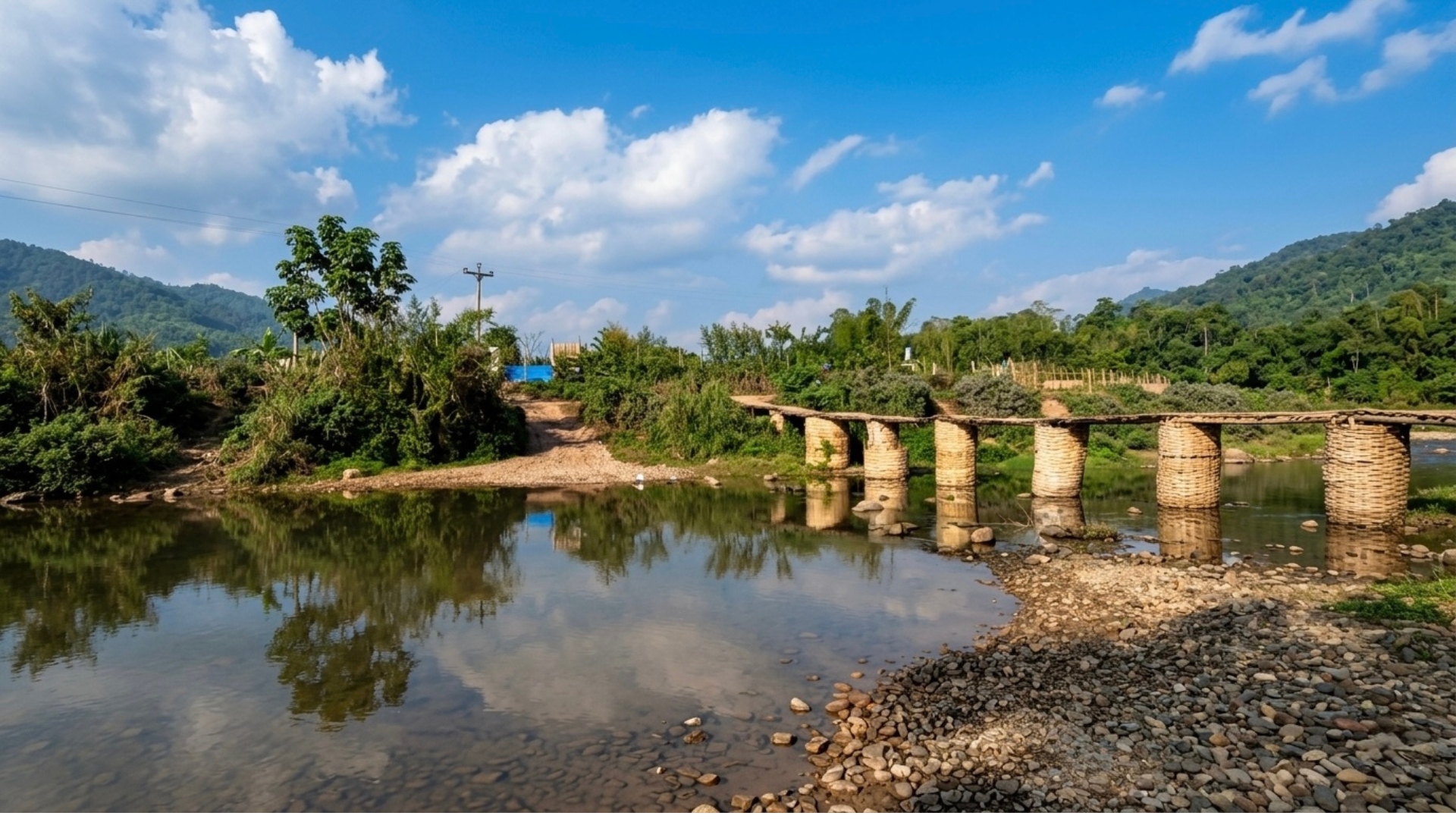 Ethnic minority village scenery in Luang Namtha, Northern Laos